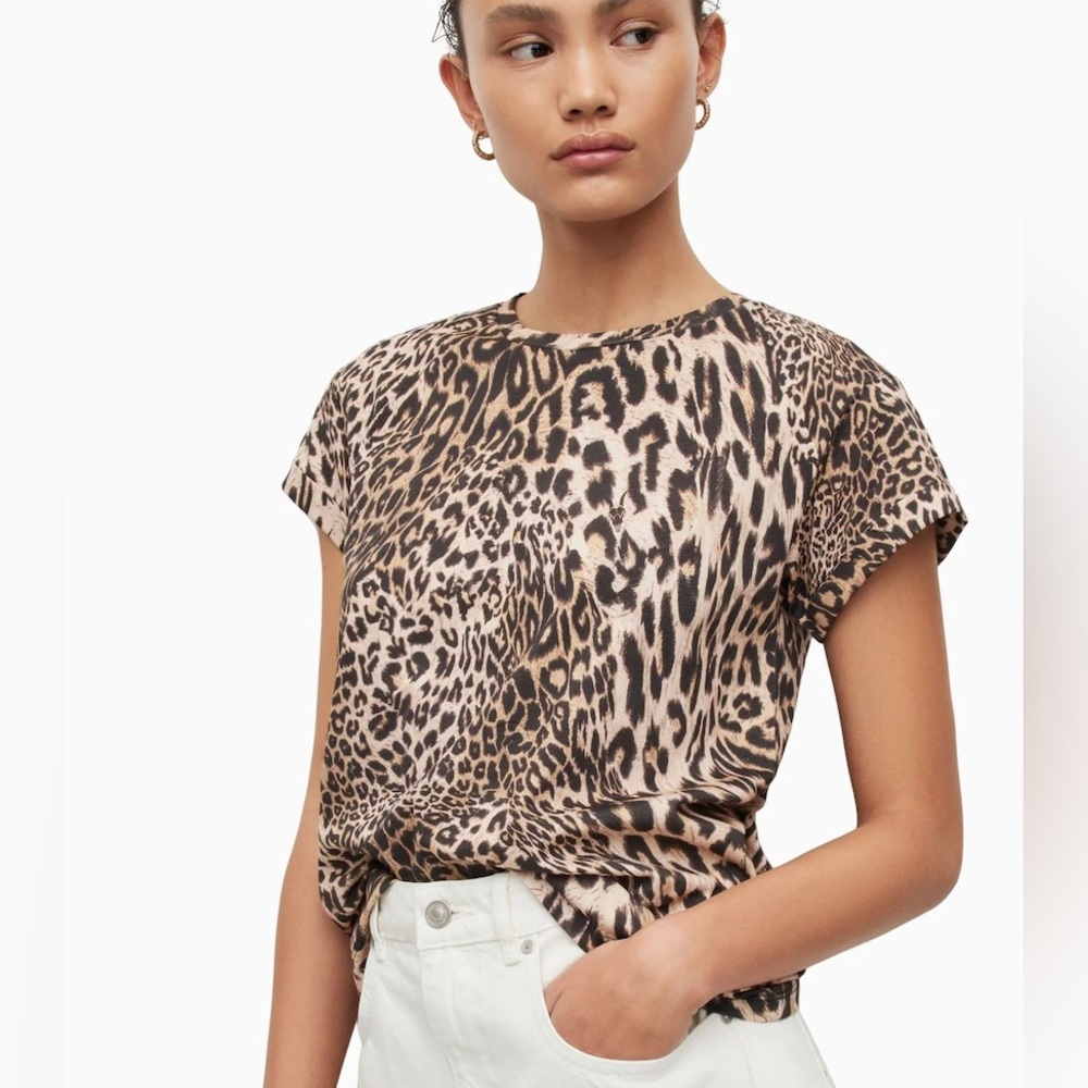 Allsaints Anna Kiku T-shirt in Leopard